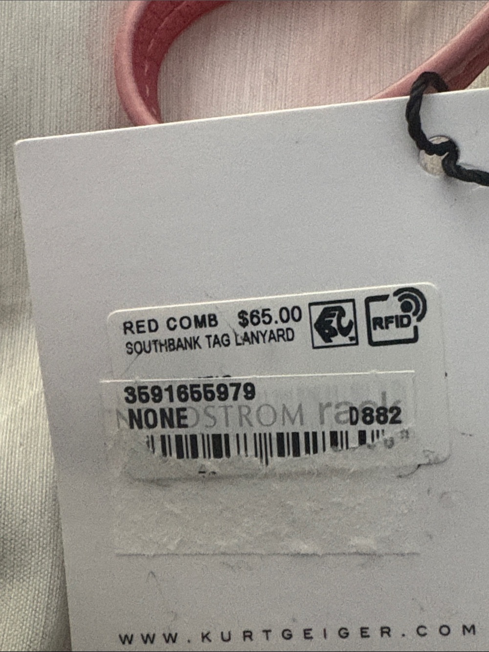 Kurt Geiger NWT Metallic Strawberry Eagle Lanyard - Picture 6 of 6